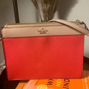 Kate Spade Orange Cream Satchel- Brand New